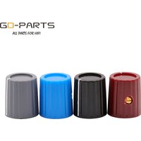6.4mm Plastic Set Point Knob for Vintage Marconi Instrument Guitar AMP Effect Pedal mixer 1/4" Brass Insert Black Gray Red Blue