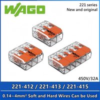 (10pcs) Original Wago wiring terminal 221-412 221-413 221-415 Wiring connector