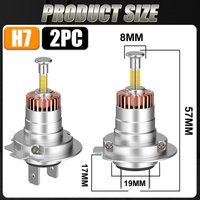 360 H7 LED Headlight Bulbs Mini Wireless 180W 6000K 4 Side CSP Chip For LED Car Headlamp Auto Diode 1:1 Turbo LED 12V Auto Lamps