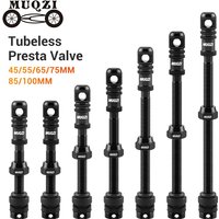MUQZI Tubeless Presta Valve Stem 45/55/65/75/85/100mm Super Light Aluminum Fit Most Road/Mountain/MTB Bicycle Rims