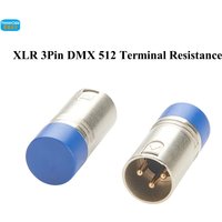 XLR 3Pin 5Pin DMX 512 Terminator Resistor 120 Ohm DMX512 End of Line Termination Plug Signal Stabilizer for Stage Lighting