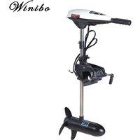 Thrust 45/55/65LBS 12V Electric Motor Outboard Engine with Brush for Inflatable Fishing Boats Transom Mounted Trolling Motor