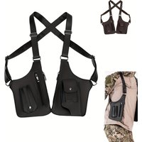 Men's retro crossbody bag, multifunctional lightweight shoulder bag, outdoor phone bag, suitable for cycling and hiking