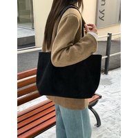 CGCBAG 2026 New Fashion Lage Capacity Women Tote Bag Vintage Luxury Designers Handbag High Quality Suede Female Shoulder Bag