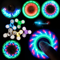 LED Luminous Fidget Spinner Hand Top Press-to-light Colorful Flash Hand Spinner Anti Stress Relief Toy Light Spinner for Gift