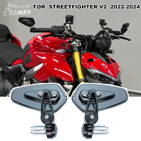 For DUCATI Streetfighter V2 Streetfighter V4 V4S V4R V4SP 2020-2024- Motorcycle Handlebar Mirror CNC Handlebar Rearview Mirror
