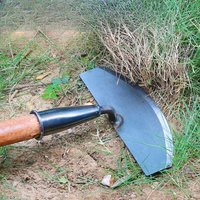 Multifunctional Manganese Steel Push Grass Shovel Slant Head Weeding Hoe Household Farm Garden Manual Weed Removal Digging Tool