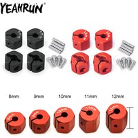 YEAHRUN 4PCS 12MM Hex Wheel Adapter with Pins Screws 8/9/10/11/12mm for 1:10 Axial SCX10 Wraith TRX4 TRX6 Sakura HSP HPI Parts