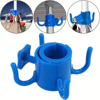 Adjustable 4-Claw Beach Umbrella Hook for Towel & Hat, Fits 1.9-3.2cm Poles, Durable Plastic Camping Tent Accessory