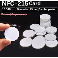 10/50pcs NFC Ntag215 Coin TAG Key 13.56MHz NTAG 215 Card Universal Label Ultralight Tags Labels 25 mm
