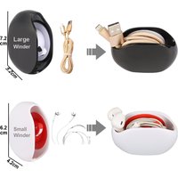 Automatic Cord Winder for Headphone, Earbud, USB Cables Phone, Tablet ,Reader Charger.Retractable Cable Wire Cord Wrap Organizer