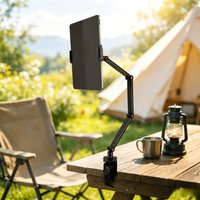 Sturdy VESA Foldable Monitor Holder, Reinforced 3 Metal Arms, Universal Stand for 13/14/15.6/17.3 Inch Screens
