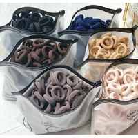 100Pcs Kids Candy Color Hair Scrunchies Elastic Rubber Bands Hair Ties Clamps Headband Accessories for Girls Babies