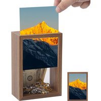 Photo Picture Frame Diversion Safe Box with Hidden Secret Compartment Hidden Secrect Hidden Safe Lock Box for Home Code Lock