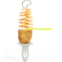 Tornado Potato Slicer with 4 Stainless Steel Sticks Spiralizer Chips Maker Manual Twisted Potato Slicer Kitchen Gadgets