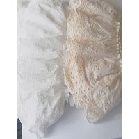 1 size pleated cotton fabric lace embroidery lace width 13.5cm, accessories ruffle edge collar skirt clothing material