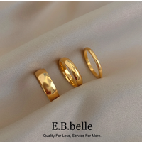 E.B.belle Tarnish Free 2mm 4mm 6mm Stainless Steel 18K Gold Plated Silver Color Knuckle Ring For Lady Minimalist Rings For Women