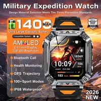 2026 New 1400mAh Ultra big Battery Smart Watch Outdoor GPS 10ATM Waterproof Bluetooth Flashlight Call HD AMOLED Sport Smartwatch