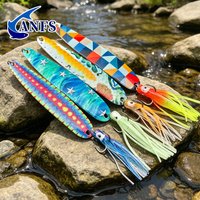 ANFS 1piece Metal Fishing Lure, Metal Spoon Lures with Treble Hooks for Bass Walleye Trout Freshwater Saltwater
