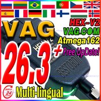 2026 Newest V26.3 VCD'S V24.7 VAG/COMScanner Tools Atmega162 Scanne Diagnostic Cable HEX V2 OBD Tools FOR V-W/AU-DI/Skoda/Seat