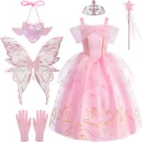 Baby Girl Party Ball Gown Girls Pink Dress Sets Child Christmas Clothes Kids Halloween Sleeping Beauty Aurora Princess Dresses