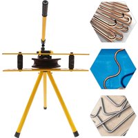 10 Ton Manual Hydraulic Pipe Bender Kit, Hand Tube Bending Tool with 6 Dies 1/4", 5/16", 3/8", 1/2", 3/4", 1" for Air Conditioning & Refrigeration Systems
