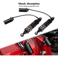 Motorcycle Adjustable Remote Reservoir Shocks Rear Suspension Absorbers For Harley Touring Road Electra Street Glide FLHR 14-26