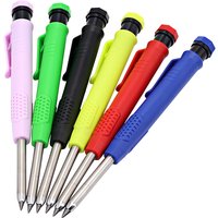 2.8mm Woodworking Mechanical Pencil Long Head Deep Hole Carpenter Marking Tool with Built-In Sharpener 6 Colors To Choose From