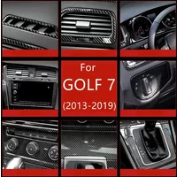 For Volkswagen Golf 7/7.5 Modified carbon fiber Center control panel door armrest sticker GTI R automotive interior special kit