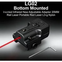 2026 LG02 Adjustable Red Infrared Laser Bottom Mounted 20MM Rail Adapter Portable L3-g Nylon Tactical Laser Sight For Hunting