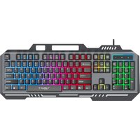 Dazzling Cool Keyboard Gaming Keyboard Iron Plate Colorful Glowing USB Wired Keyboards Home Desktop Computer Accessories T16