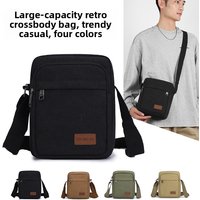 2025 Men Crossbody Bag Canvas Messenger Bag Small Casual Shoulder Bag Male Chest Bag Daypack Business Sidebag For Men Gift