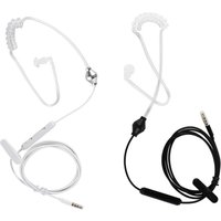 In-ear Cool Walkie Anti Dust Single Stereo Mobile Phone Air Tube Anti Radiation 3.5mm Spring Earphone Earbuds Earpiece Headset