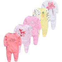 5PCS Honeyzone Baby Pyjamas Rompers Girl Boy Pijamas Bebe Fille Cotton Breathable Soft Ropa Bebe Newborn Sleepers Baby Pjiamas