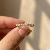 925 Sterling Silver Classic Zircon Marquise Stackable Ring for Women Engagement Wedding Luxury Fashion High Quality Fine Jewelry