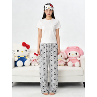 HelloKitty Four-Season Loungewear Pants, Japanese Style Gray Casual Pants for Pajama Party Outfits!