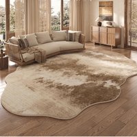 Light Luxury Rugs for Bedroom Irregular Shapes Living Room Decoration Washable Carpet Thick Plush Study Mat Home Fluffy Soft Rug