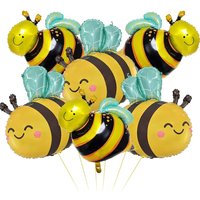 6/10pcs Cute Bee Foil Balloons For Bee Themed Party Birthday Baby Shower Wedding Anniversary Party Decorations Supplies Gifts