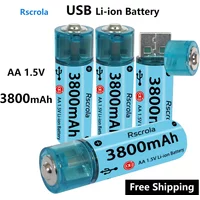 2025 New AA Li-ion Battery USB AA Rechargeable Battery Fast Charge Over 1000 Cycle Works for Cameras, Toys, Remote controls,Toys