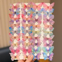 36-Piece Dreamy Color Gradient Butterfly Hairpins Cute Girls Birthday Party Everyday Styling Sweet Hair Accessories Elegant Wedd
