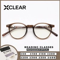 XCLEAR Reading Glasses Polygon Metal New Classic Business Casual Lightweight Anti Blue Light UV400 Scratch Resistant Protective