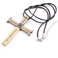 Anime Cosplay Cool Cross Blade Shape Zinc Alloy Chain for Costume and Collection Trendy Gift