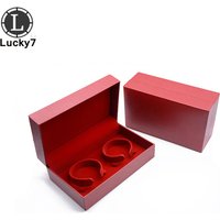 Jewelry Packaging Box Double Bracelet Box Red Dragon Phoenix Bracelet Box Diagonal Plaid Pair Wedding Gift Jewlery Organizer