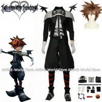 Game Kingdom Hearts III Sora Cosplay Halloween Costume Adult Deluxe High Quality Custom Made Anime Wig