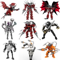 2024 Titan Drill Man MOC Skibidi Toilet Building Blocks Set With Chain Creative DIY Bricks Toys For Boys Christmas Gifts