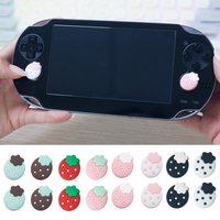 Cute Strawberry Thumb Grip Caps For PSV1000 PSV2000 Anti-slip Joystick Cap Button Protector Game Accessories