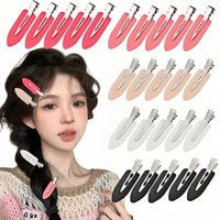10pcs/Set Women No Bend Seamless Hair Clips - Side Bangs Hairpins-Styling Duck Bill Clips - Makeup Washing Face Styling Hairpins