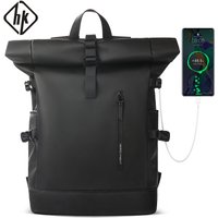 HK Expandable Travel Backpack Men Large Capacity Waterproof 15.6” Laptop Bag Hiking Rucksack Cycling Daypack Bag with USB Port