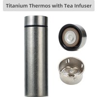 Double Wall Titanium Thermos Cup Brewing Water Bottle Tea Infuser Tumbler Insulated Thermal Mug Filter Coffee Vacuum Flask 500ML