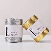 200g Metallic Yarn Glitter Gold Sliver Cord Thread DIY Handmade Knitting Crochet Handbag Purse Sparkling Yarn Sewing Accessories